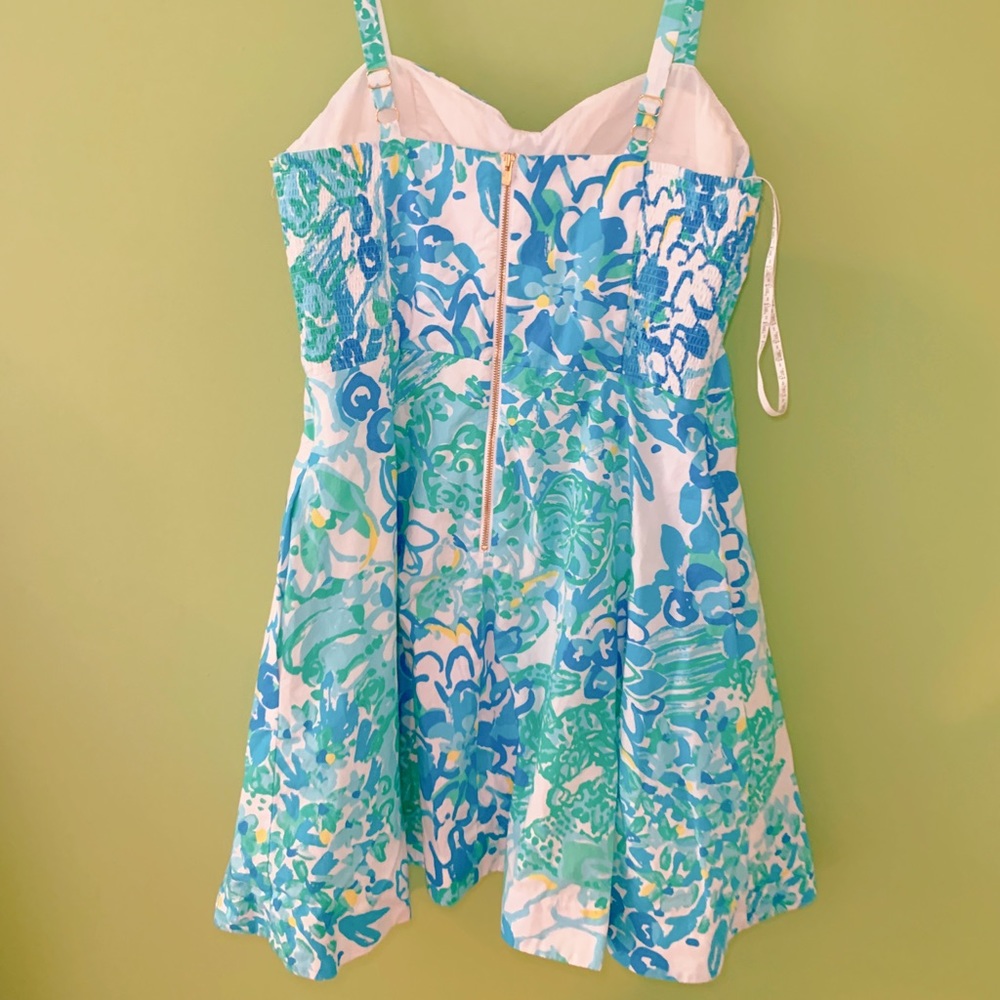 Lilly pulitzer size six blue floral dress